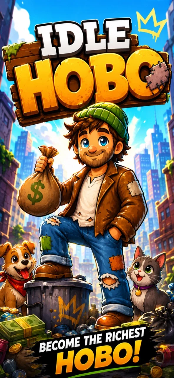 Idle Hobo store preview: street legend.