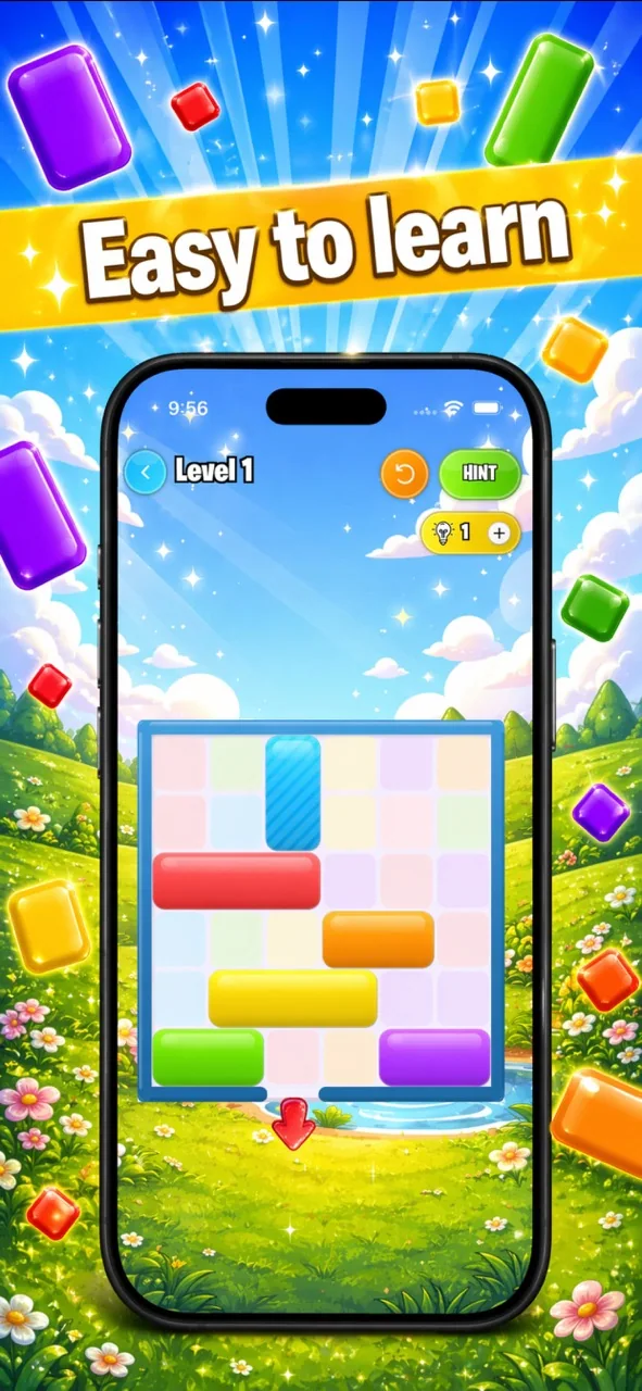 Unblock Me Colors store preview: learn the moves.