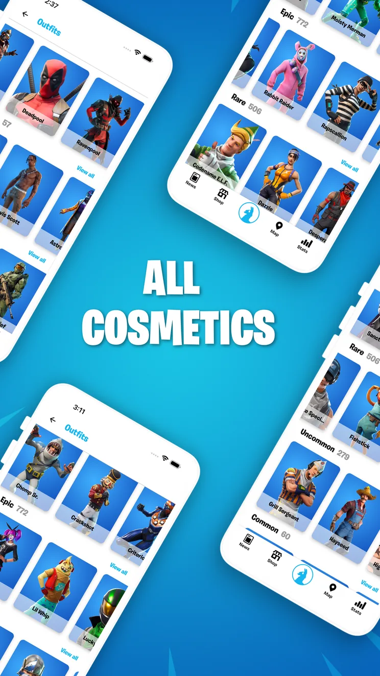 Daily Llama store preview showing cosmetic library.