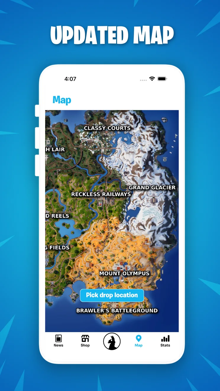 Daily Llama store preview showing the map.